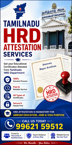 Tamilnadu Hrd Attestation services in Mumbai